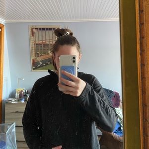 aerie black quarter zip